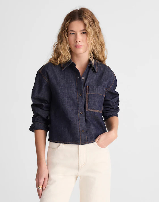 Denim Straight-Hem Shirt | Madewell