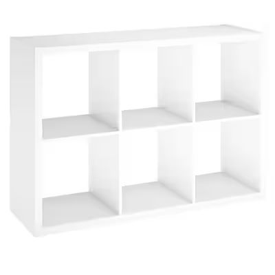 ClosetMaid 30-in H x 43.82-in W x 13.5-in D White Wood Laminate 6 Cube Organizer Lowes.com | Lowe's