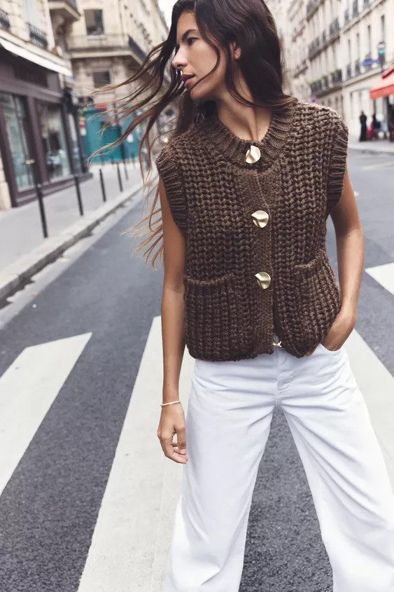 CHUNKY KNIT SWEATER VEST | Zara US