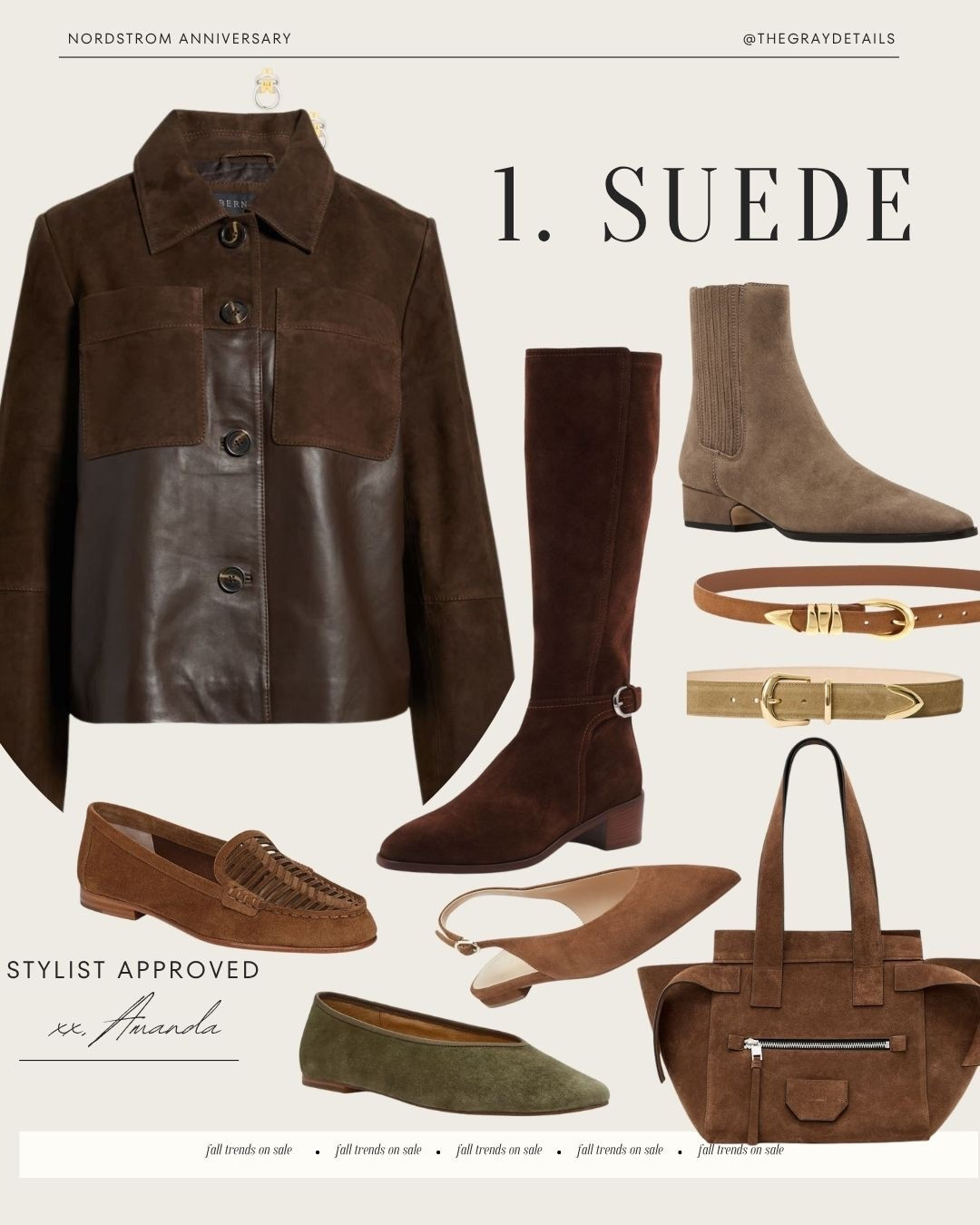 Suede fall trend in the Nordstrom anniversary sale. Boots, suede bag, ballet flats, 

#LTKShoeCrush #LTKItBag #LTKSaleAlert