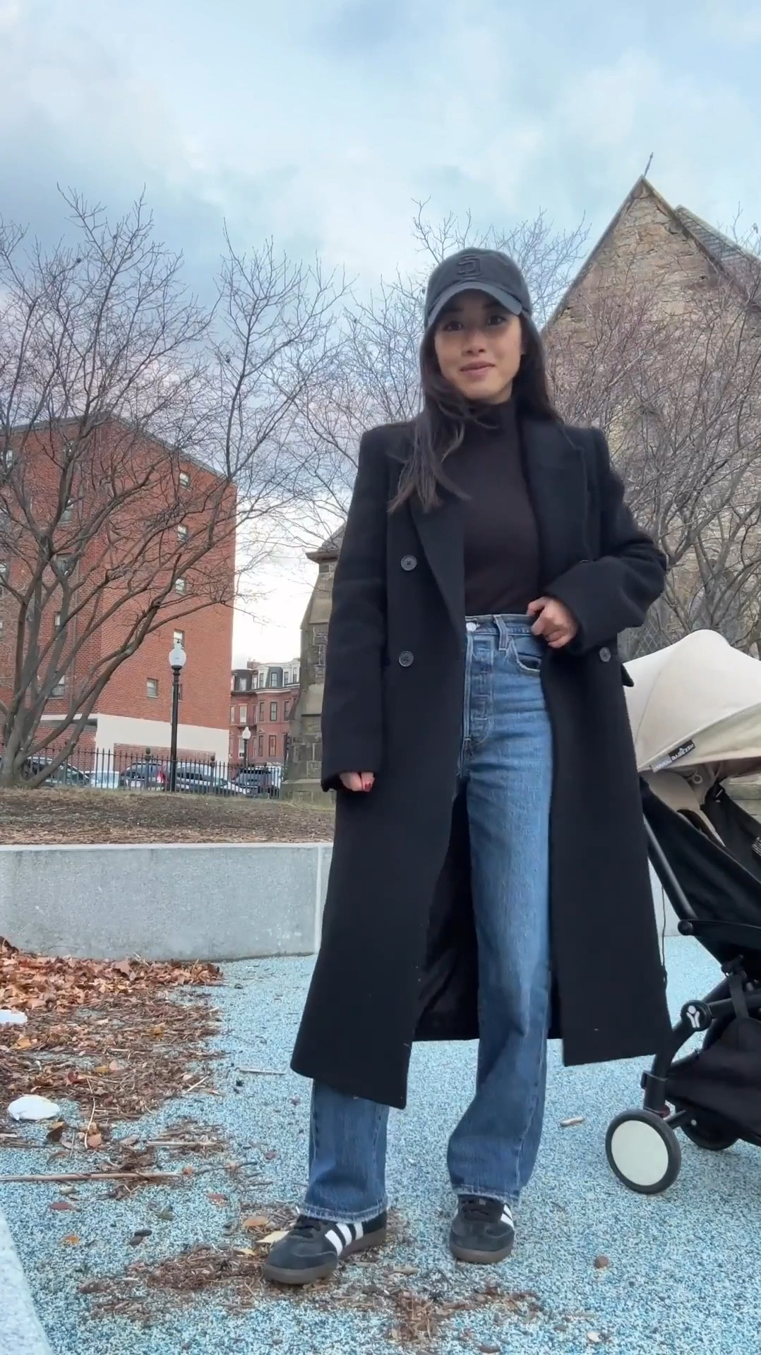 Several colors of my coat are on sale for 30% off up to 60% off! (ie Sandcastle beige). The shorter (mid) length of my coat is also on Sale. All the sale colors are linked under similar below!

Our favorite compact stroller is currently 25% off!

• Babyzen YO-YO stroller - such a great compact travel stroller that we’ve used for 6 years now  

• Mom casual weekend outfit in Aritzia Constant coat xxs (oversized on petites, size down if you can) in the wool cashmere material. This particular material is thick and one of the warmest aritzia coats I’ve tried. 

Same coat style also comes in knee length. The Constant coat is one of their core styles that comes back each year in different materials and colors! I’ve found that depending on the material thickness, the coat will fit a little bit differently. The wool cashmere is a thicker, plush feeling material that is heavier weight than their regular wool material. In this material the coat feels bigger and longer on a petite frame, but is extra warm if you like an oversized maxi coat look. The merino wool Constant coats feel less thick with a slimmer feel. 

• Levi’s Ribcage jeans 24 x 27 - some of my favorite Levi’s, I own in several washes. High rise and great to pair with flats, heels, or sneakers! 

• favorite Uniqlo ultra warm heattech thermal mock neck top XXs. I own several of these and the leggings 

• adidas black samba sneakers 5 

• 47 brand baseball cap. Love these - I have several of these including plain solid colors.

Travel stroller, babyzen yoyo, long winter coat, petite friendly mom outfits, baby gear

#LTKKids #LTKTravel #LTKFamily