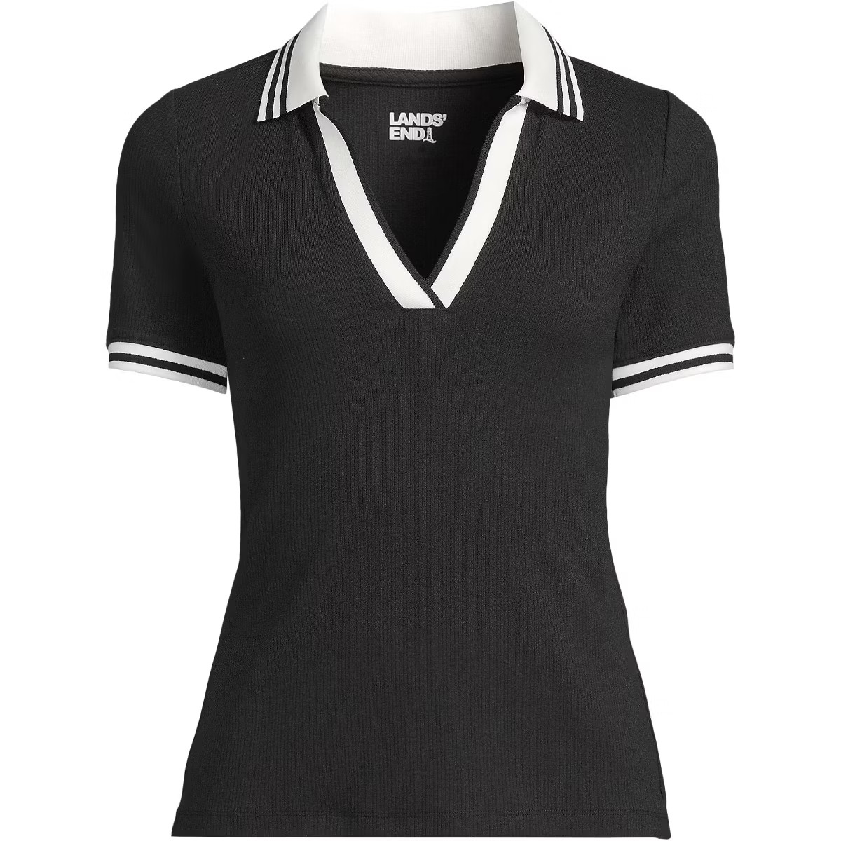 Lands' End Women's Short Sleeve Wide Rib Polo | Target