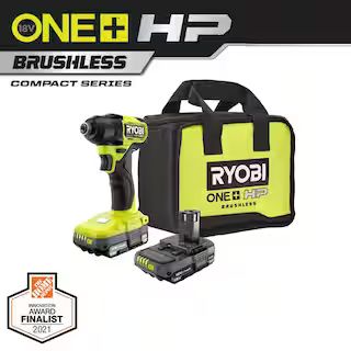 RYOBI ONE+ HP 18V Brushless Cordless Compact 1/4 in. Impact Driver Kit with (2) 1.5 Ah Batteries,... | The Home Depot