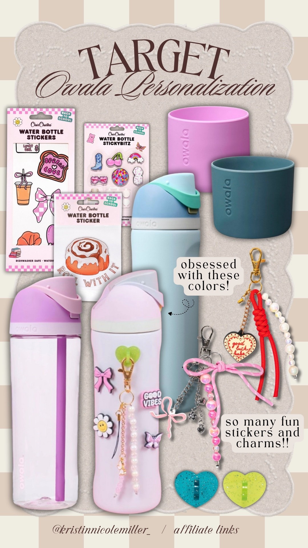Owala customization bar at Target!! 🎯 

Seasonal back to school BTS water bottles charms stickers girls boys unique custom personalized

#LTKmomlife #LTKKids #LTKSeasonal