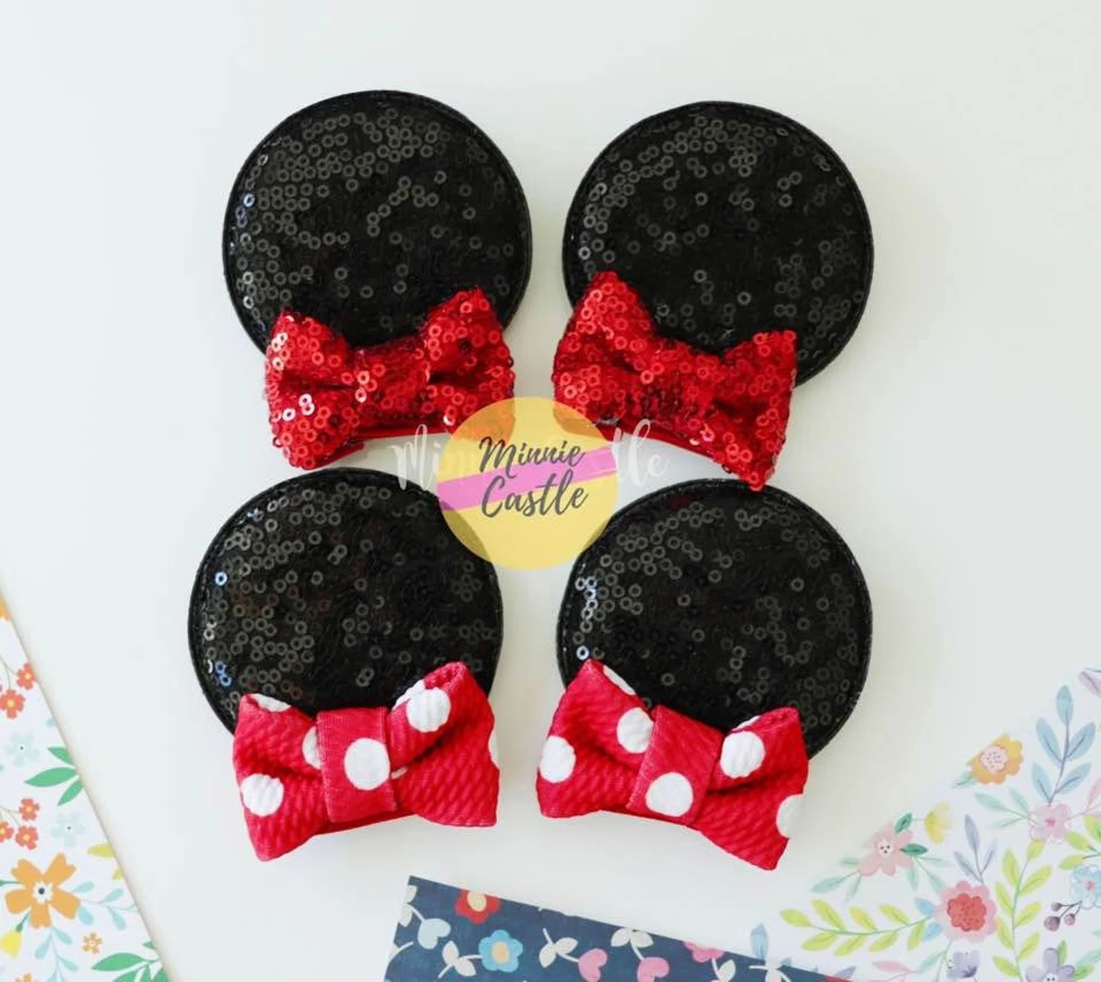 Minnie Mouse Ears Hair Clip Minnie Ear Clips Minnie Ears | Etsy | Etsy (US)