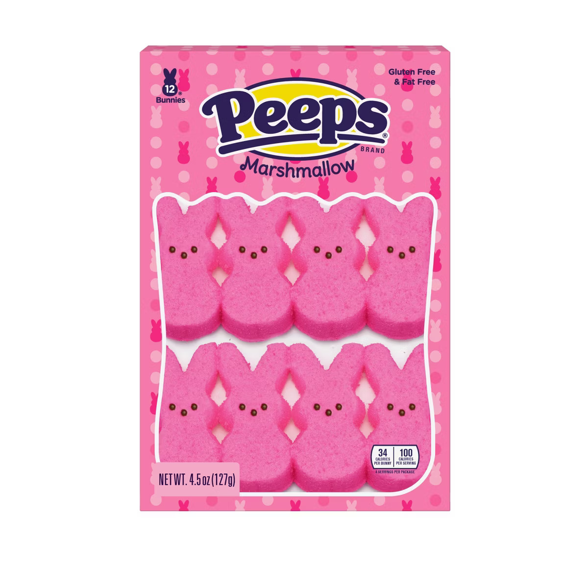 Peeps Easter Marshmallow Pink Bunnies - 4.5oz/12ct | Target