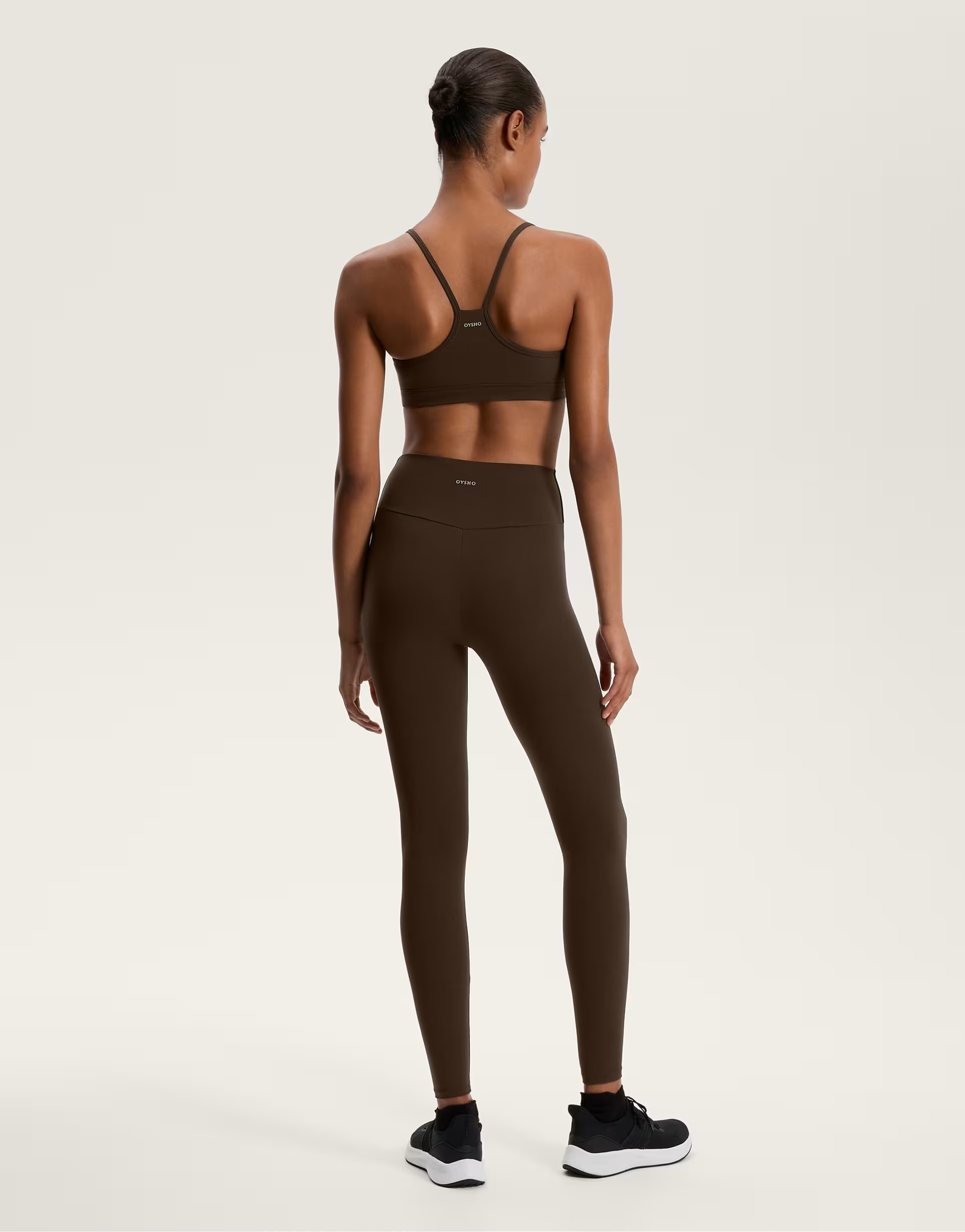 OYSHO Comfortlux high-rise ankle-length leggings in light brown | ASOS (Global)