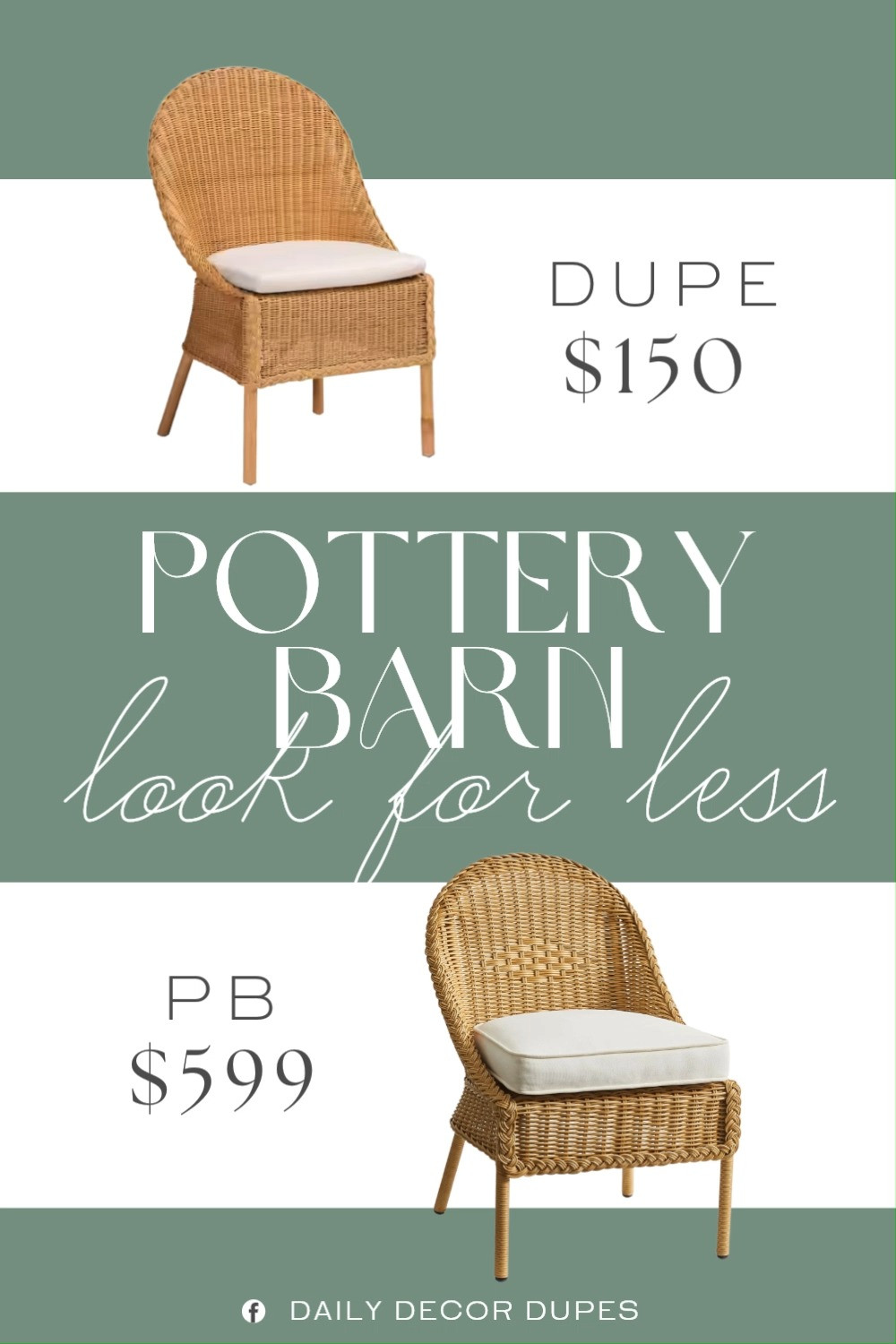 Inspired Pottery Barn Wicker Outdoor Dining Chair. Coastal Dining Chair. Rattan Side Chair. Cane Back Dining Chair. Woven Dining Chair. Handwoven Dining Chair. Modern Farmhouse Dining Chair. Patio Dining Chair. Contemporary Wicker Chair. 

Home more affordable option find copy cat similar look for less budget friendly affordable cheap cheaper beautiful pretty. Clearance sale coupon code discount code promo code luxury lookalike look a like Inspo inspiration inspired by idea ideas Love like these? I share multiple every day in my FB group.
#potterybarninspired #diningchair #wickerdiningchair #rattanchair #sidechair #outdoorchair #patioinspo #outdoorliving #furniturefinds 

 #LTKHome