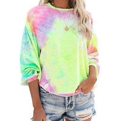 Women Ladies Tie-dye Long Sleeve T-Shirt Casual Loose Sweatshirt Tops Blouse Tee  | eBay | eBay CA