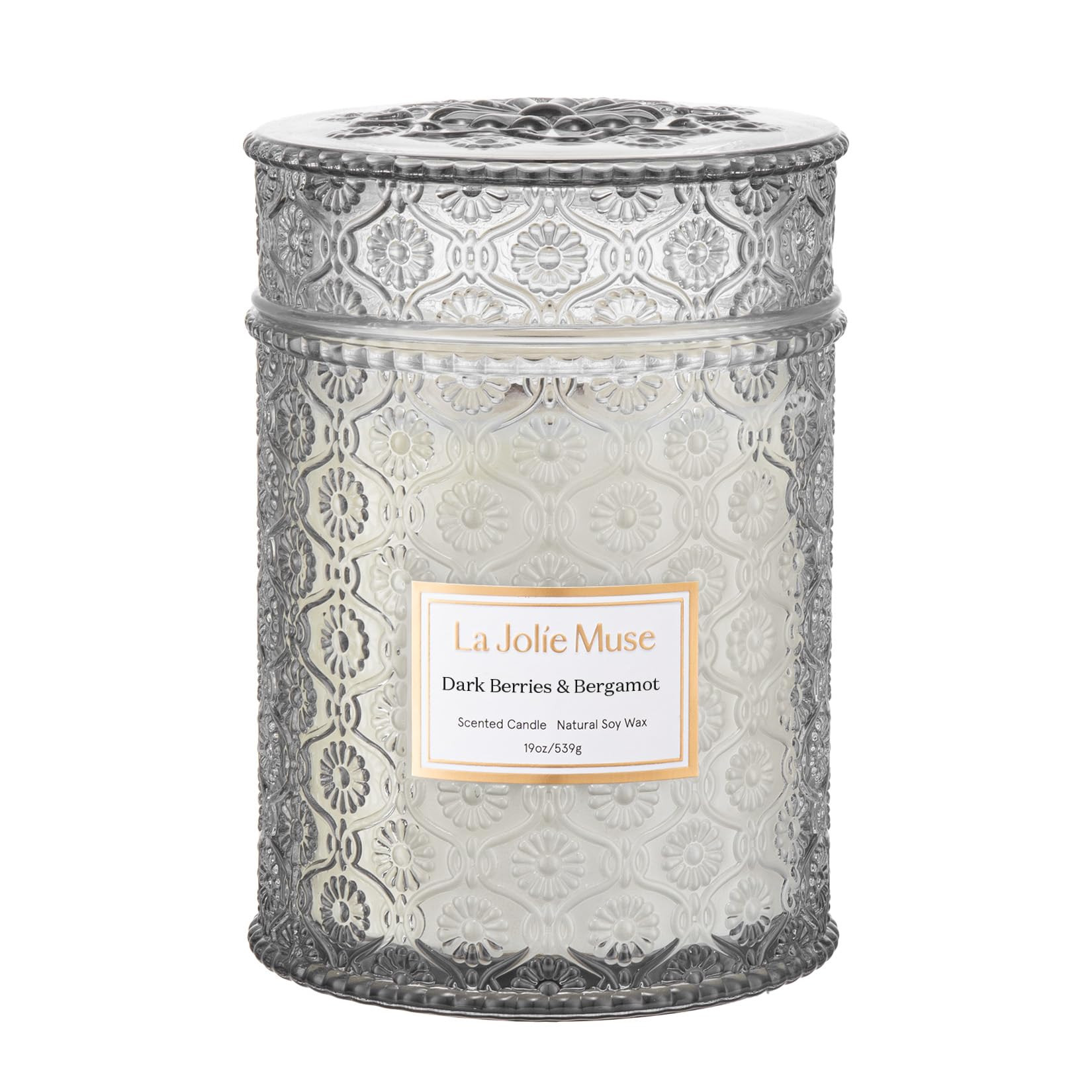 LA JOLIE MUSE Dark Berries & Bergamot Candle - Berries, Grape, Caramel | 19 oz Large Wooden Wick ... | Amazon (US)