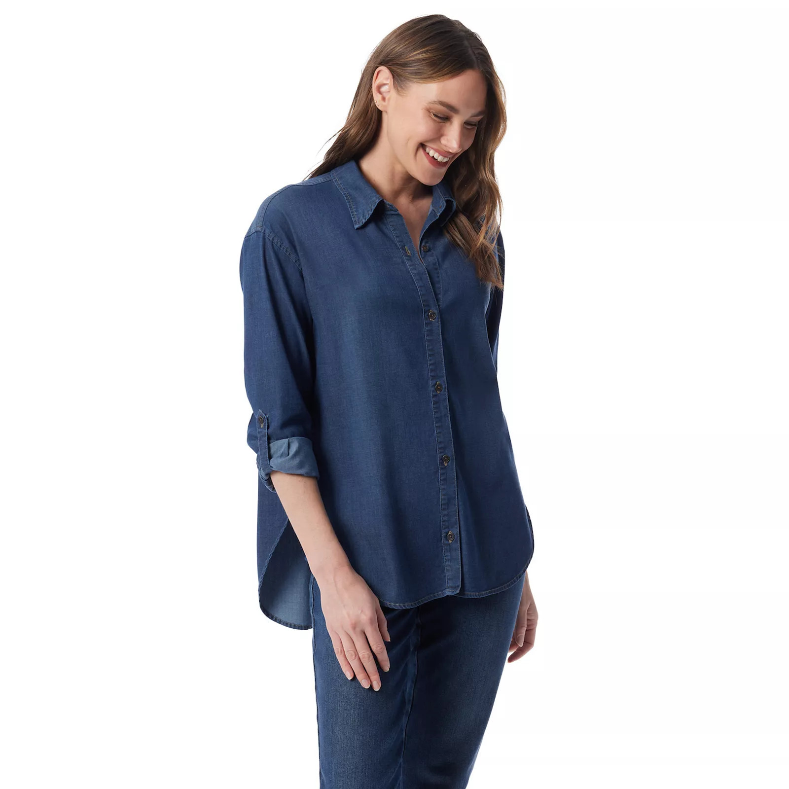 Women's Gloria Vanderbilt Amanda Shirt, Size: XS, Medium Blue | Kohl's