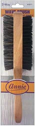 ANNIE Wave Soft Brush (Model:2080), Natural wood, boar bristles, wooden brush, won't pull on your... | Amazon (US)