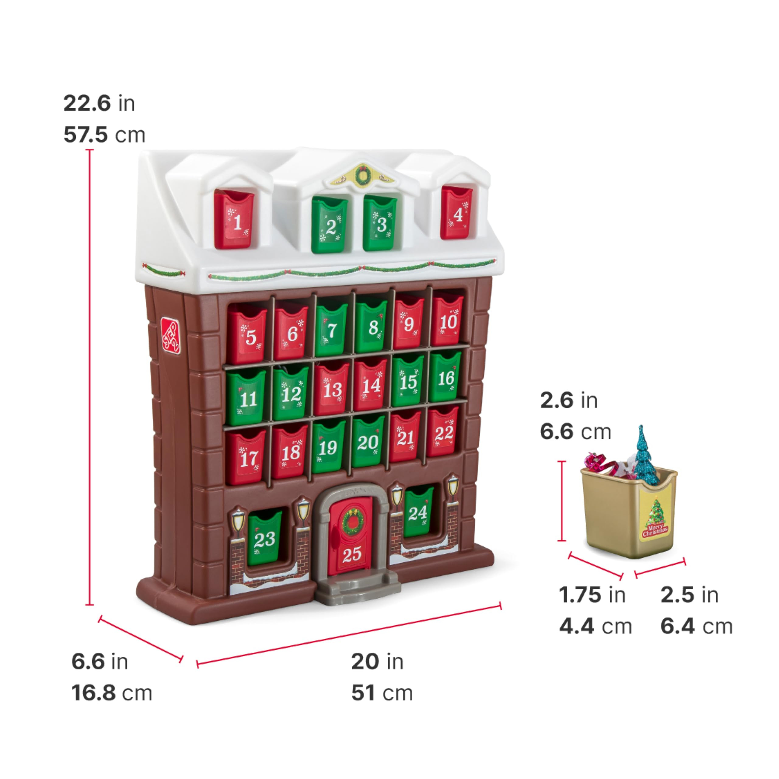 Step2 My First Advent Calendar, Kids Interactive Christmas Toy, Includes 25 Toy Refillable Bins, ... | Amazon (US)