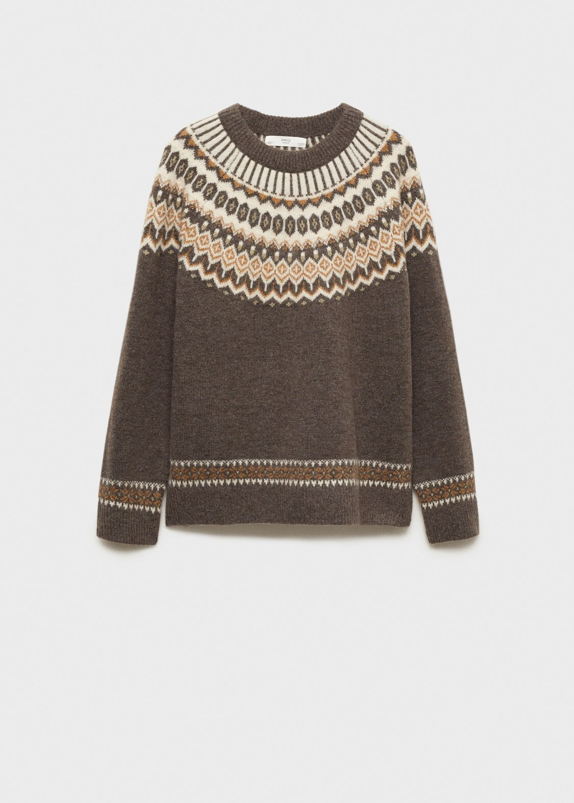 Round-neck knitted sweater  - Women | MANGO United Kingdom | MANGO (UK)