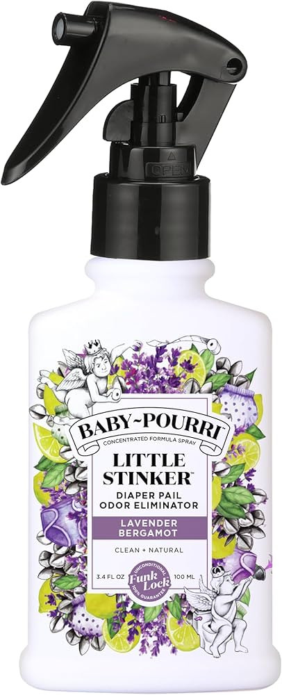 Baby-Pourri Little Stinker Diaper Pail Deodorizer Spray, 3.4 Fl Oz, Up to 150 Uses, Odor Freshene... | Amazon (US)