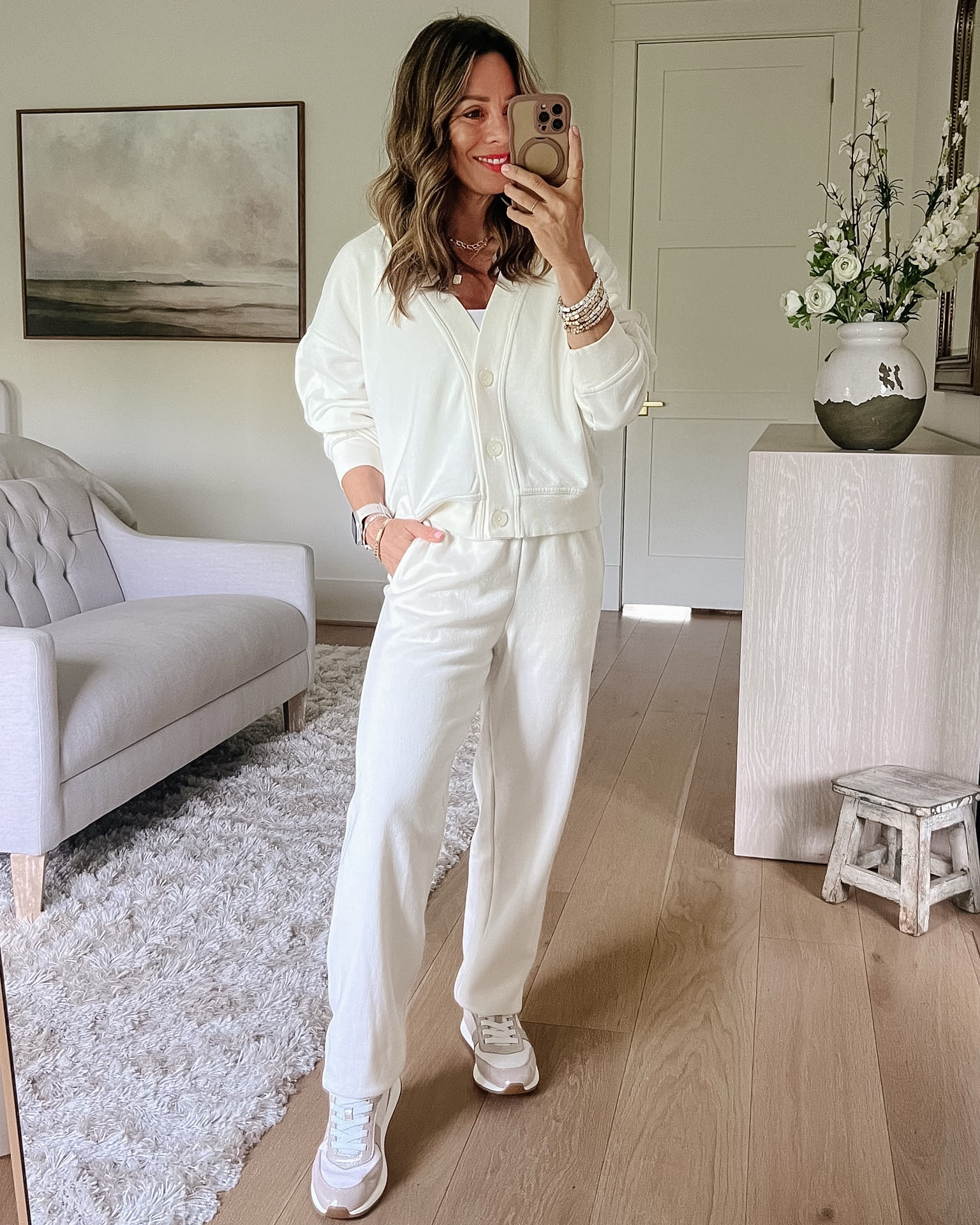 Nothing better than loungewear that looks chic and put together ☁️ 

Top Fit: I’m wearing an XS

Pants Fit: I’m wearing an XS

#LTKgrwm #LTKPetite #LTKOver40