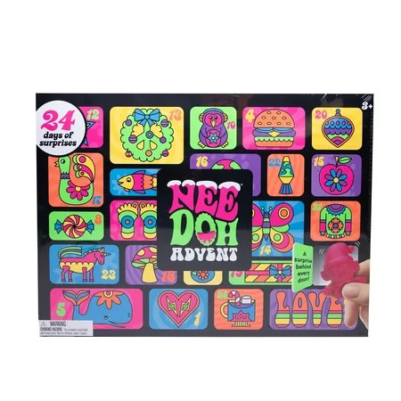 Schylling NeeDoh Advent Calendar, 24 Days of Surprise Mini Squish Sensory Toys, Children Ages 3+ | Walmart (US)