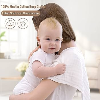 Yoofoss Muslin Burp Cloths for Baby 10 Pack 100% Cotton Baby Washcloths for Boys Girls Large 20''... | Amazon (US)