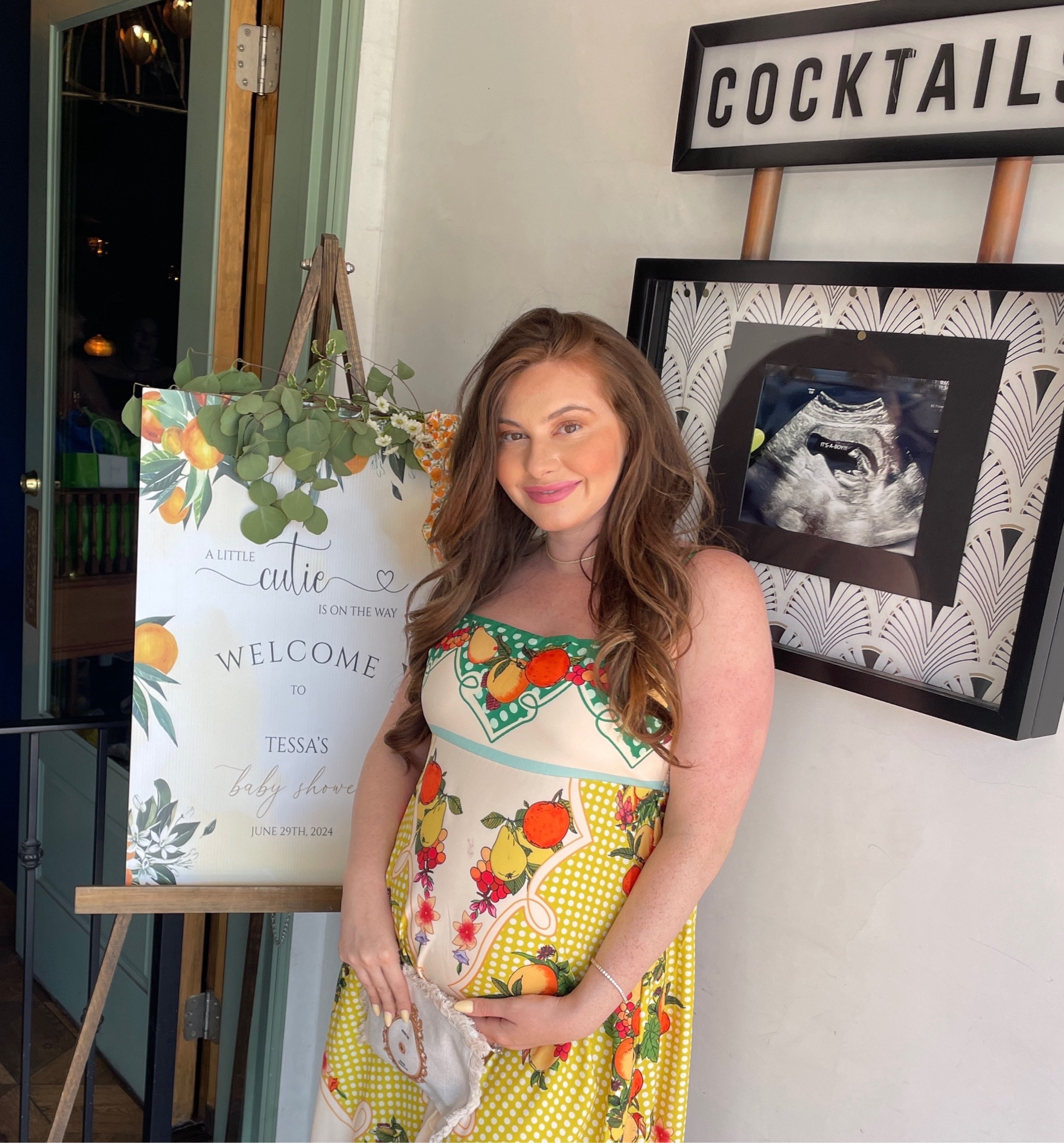 Amazon dress find! Sized up to a large for the belly but could have gotten a medium too 🍊

#LTKStyleTip #LTKBump #LTKSummerSales