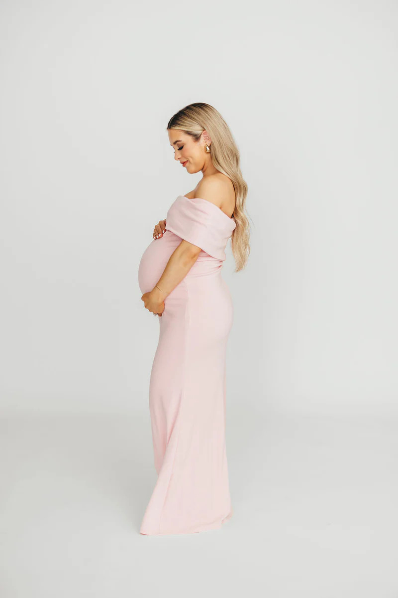 Monroe Maxi Dress in Dusty Pink - Bump Friendly *1/12 PRE-ORDER* | Worth Collective