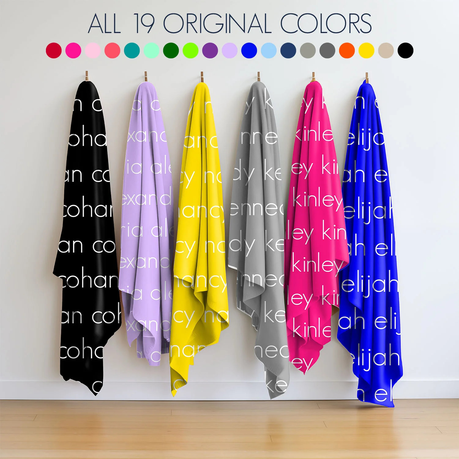 PERSONALIZED NAME BLANKET - LIGHT (ALL COLOR OPTIONS) | Highway 3