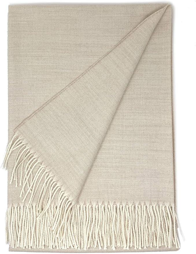 Alpaca Home | Hamptons Hand Loomed 4-Season Throw Blanket Baby Alpaca Wool | 6.6 Feet Long X 4.25... | Amazon (US)