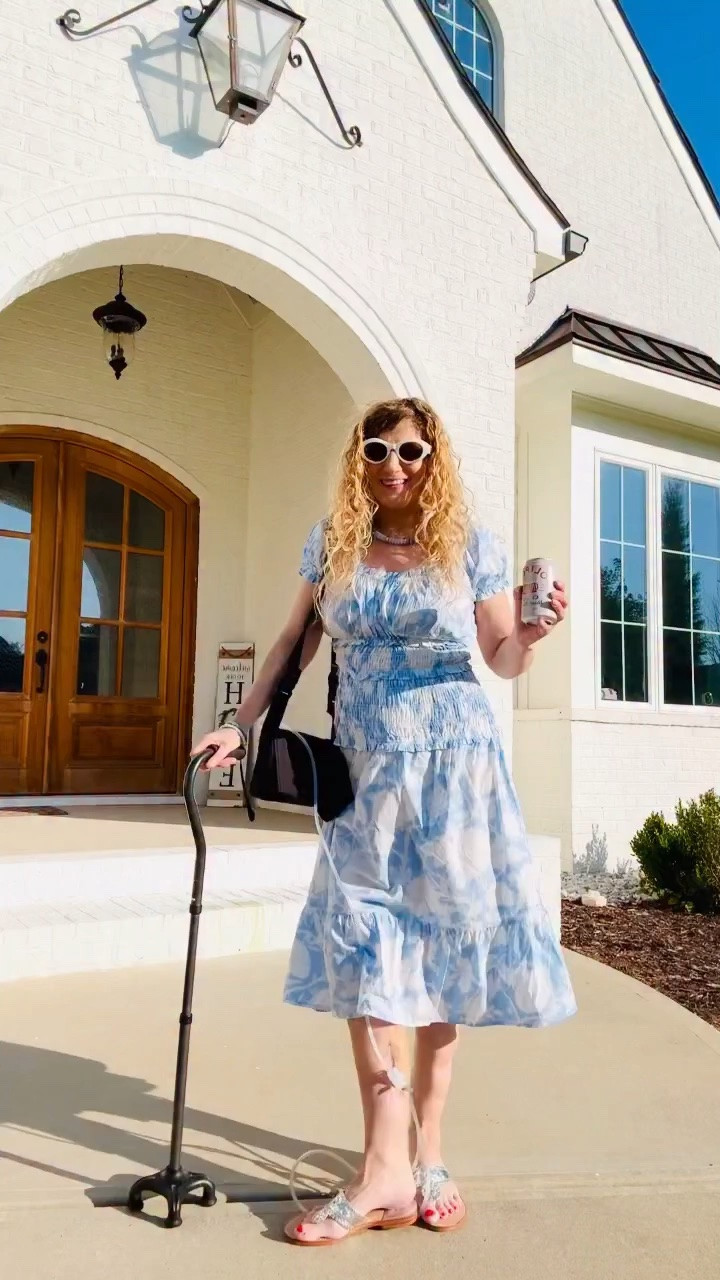 Keeping it real here with my @drinkolipop I picked up at @thrivemarket !!! Yes I fall a lot!! Pretty much other than these videos I use my wheelchair mainly!! I love thrive market due I pick up my better for you snack but I get them cheaper!!!You know I love my sweet treat!!! Won’t believe this dress is @walmartstyle and on sale 100% cotton!! Loving simple makeup today!! Sandals are @palmbeachsandals use code Heather 30 to save!!
.
.
Charm is deceptive and beauty is fleeting; but a woman who fears the Lord is to be praised.
—Proverbs 31:30
.
.
Shop my look and finds on @shop.ltk and @shopmy bellevueblue 
.
Style .. gut health .. cotton dress .. natural hair .. self love .. disabled .. real life .. jewelry .. sandals .. styling .. home design .. sweat treat .. verse .. chronic illness… makeup ..blue and white .. modest style 
.
.
#thrivemarket #style #beauty  #positivity #styling