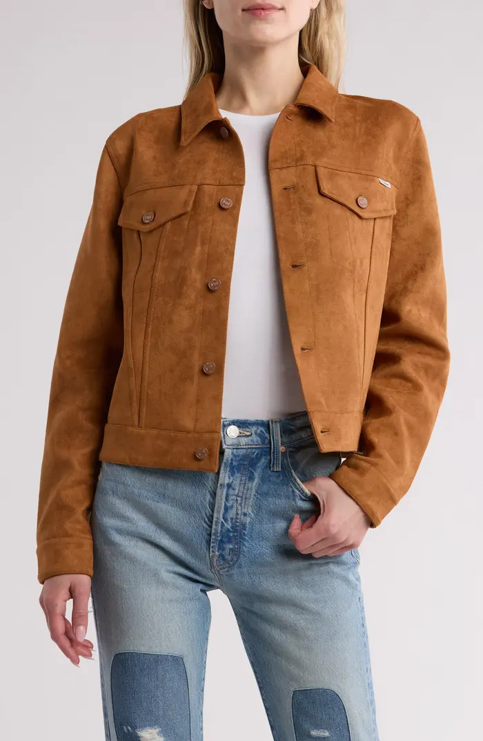 MOTHER The Bruiser Faux Suede Trucker Jacket | Nordstromrack | Nordstrom Rack