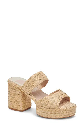 Dolce Vita Latoya Raffia Platform Sandal in Lt Natural Raffia at Nordstrom Rack, Size 9.5 | Nordstrom Rack