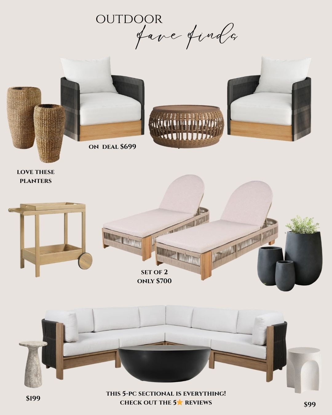 #Ad - Make your patio look designer for less by shopping @wayfair ! These pieces look incredible. They look so high end but for a great price! #wishyouwerehere, #outdoor, #Wayfair, #WayfairPartner

#LTKSeasonal #LTKSaleAlert #LTKHome
