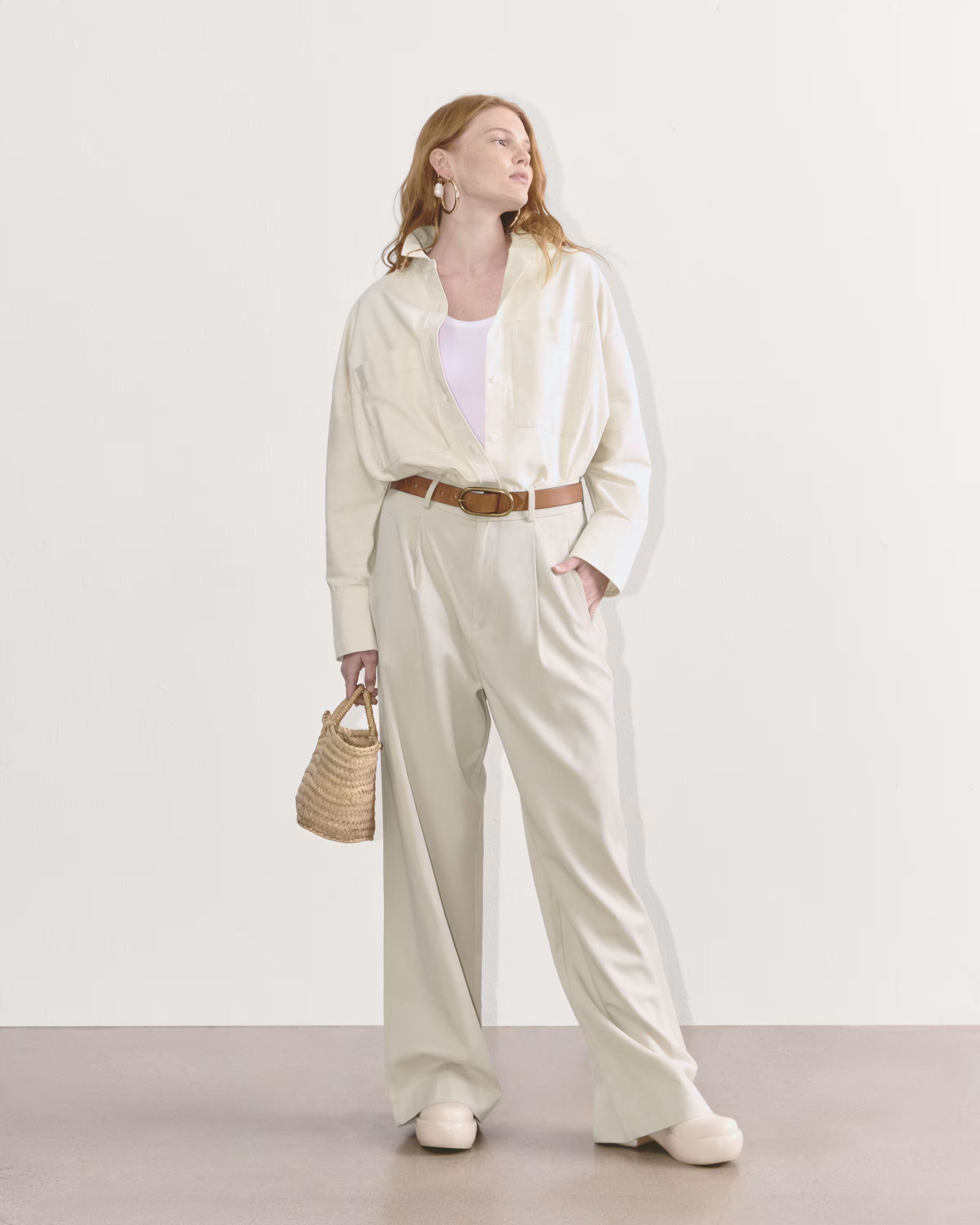 The Draper Pleated Pant in Buttersmooth | Everlane