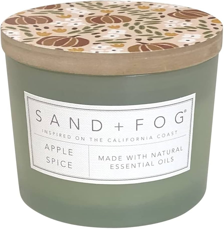 Sand + Fog Scented Candle - Apple Spice \u2013 Additional Scents and Sizes \u2013 100% Cotton Lea... | Amazon (US)