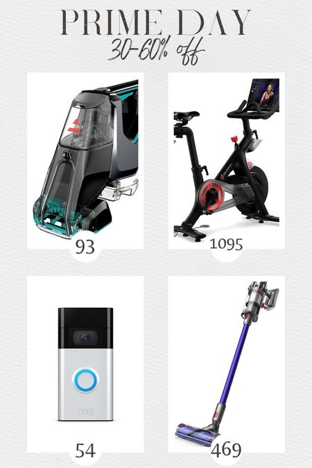 Amazon electronics prime day deals. Dyson vacuums. Peloton bikes. Ring security lights. Bissel wet vacuums. #amazonprimedaydeals 

#LTKsalealert #LTKxPrime #LTKfindsunder100