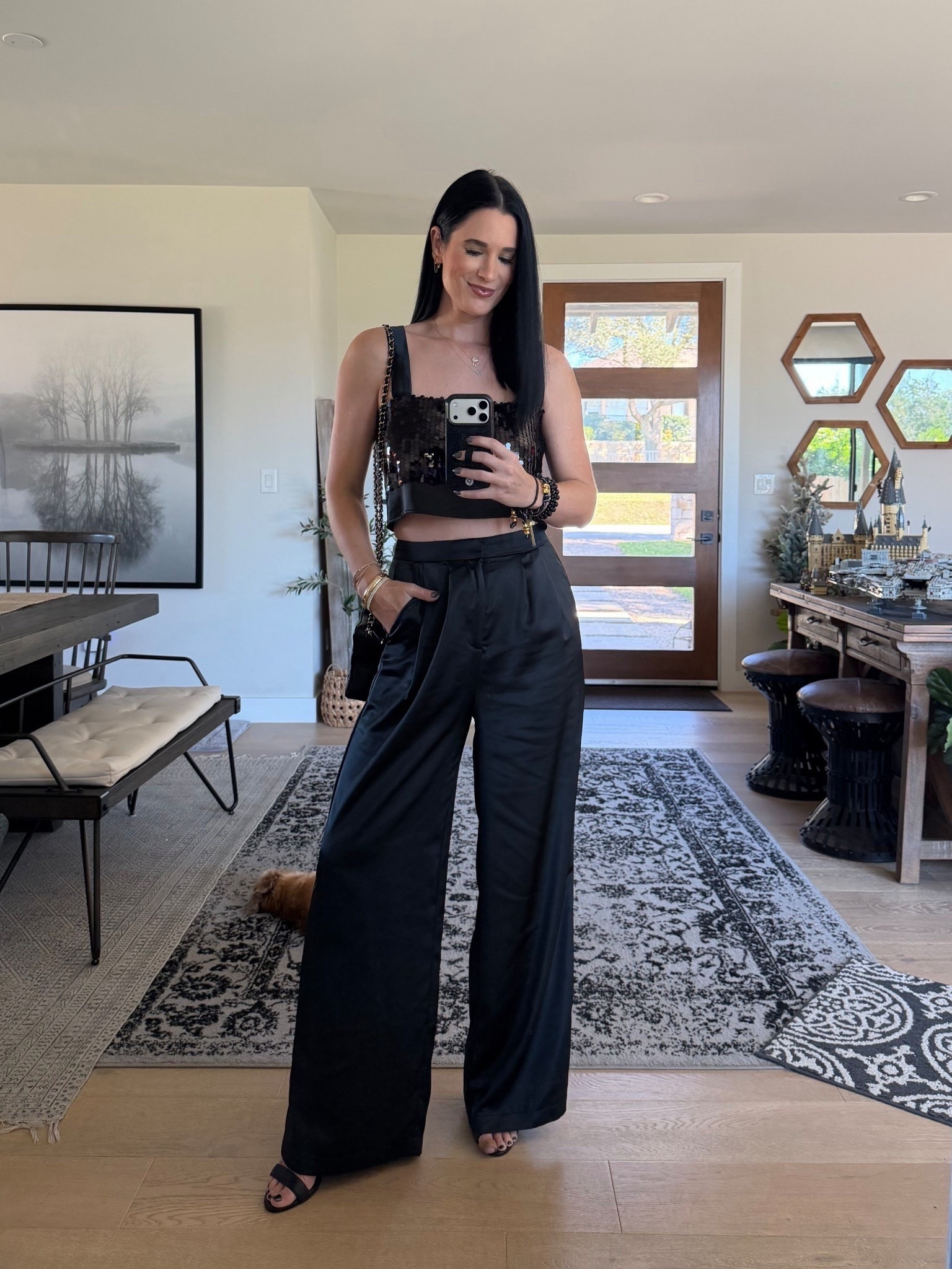 @The Noli Shop is having an extra 50% off sale. My sequin crop top is only $14 from $128. I am wearing the size small. My pants are nearly sold out but they are only $24 from $198 and I’m wearing the size 4.

#LTKSaleAlert #LTKTall #LTKOver40