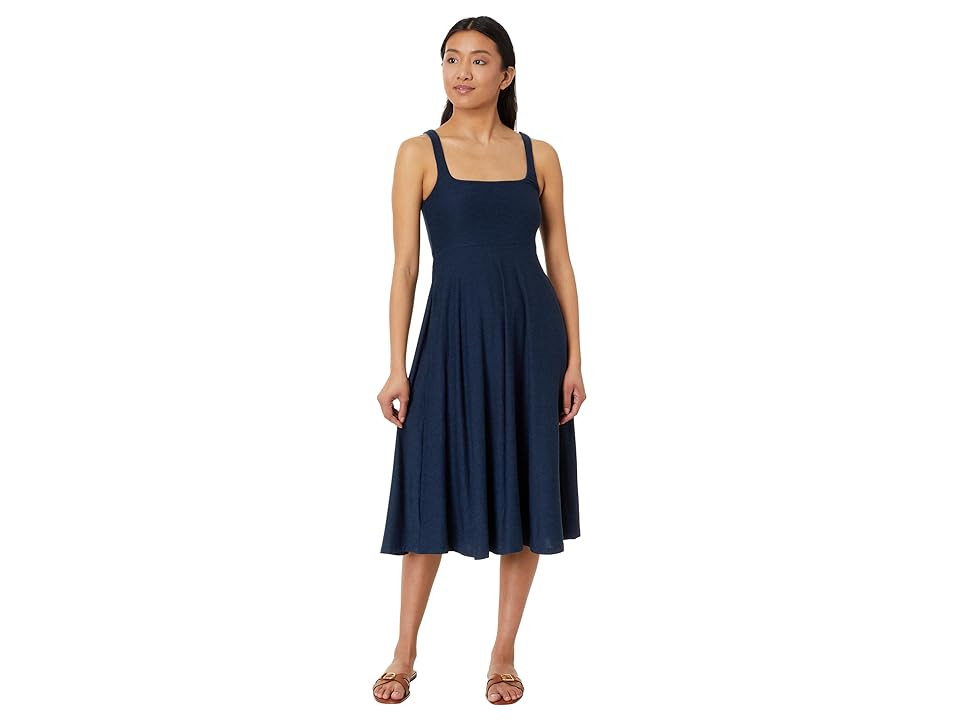Beyond Yoga Featherweight At The Ready Square Neck Dress Women's Clothing Nocturnal Navy : MD, Spandex/Polyester | Zappos