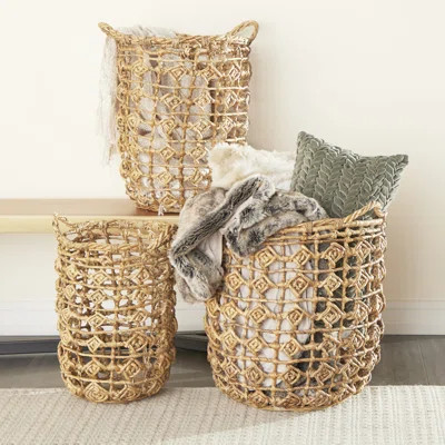 3 Piece Wicker/Rattan Basket Set | Wayfair North America