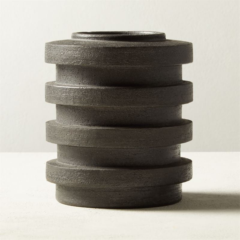 Dante Black Vase + Reviews | CB2 | CB2