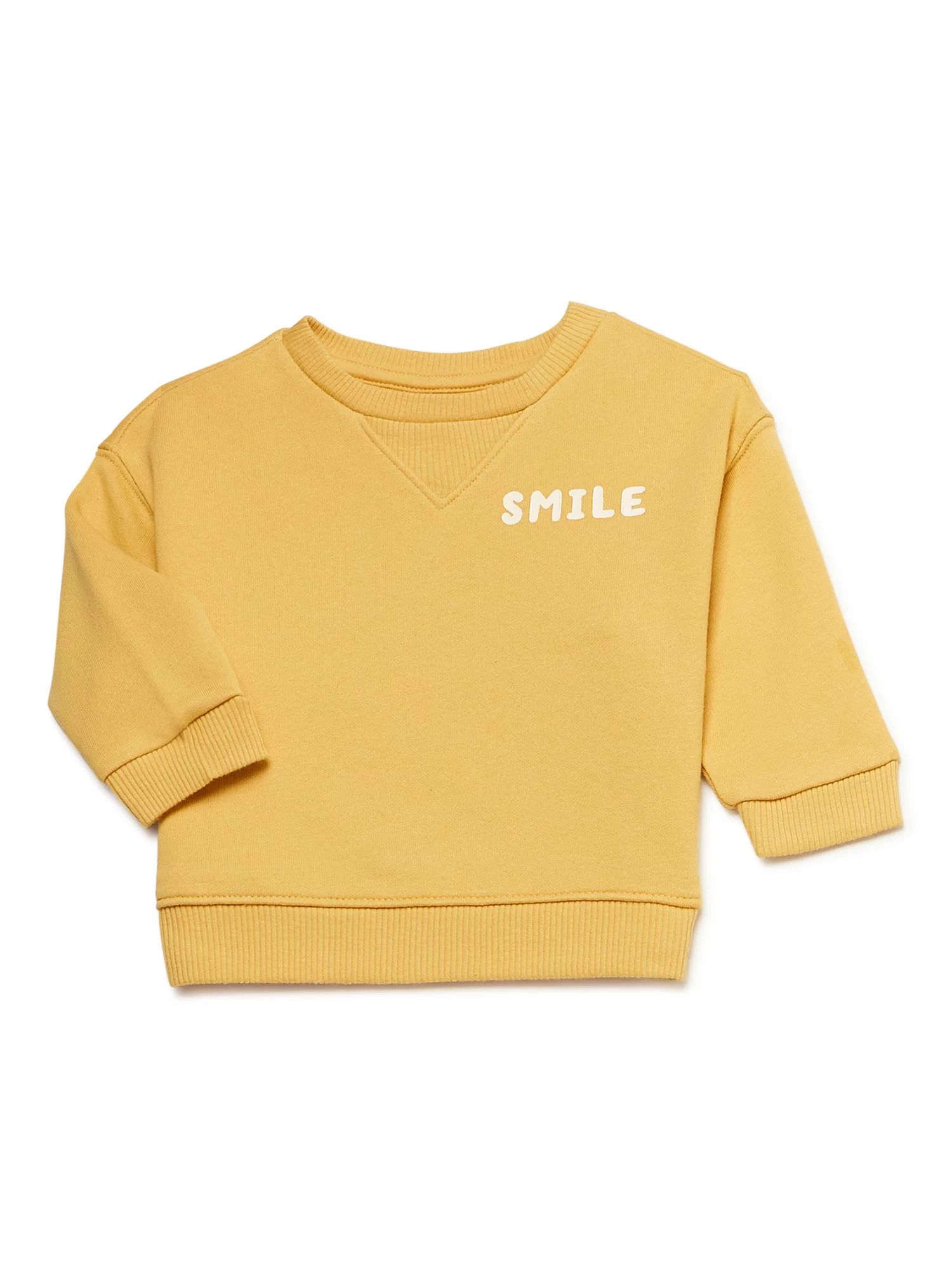 easy-peasy Baby Solid French Terry Crew Sweatshirt, Sizes 0/3-24 Months | Walmart (US)