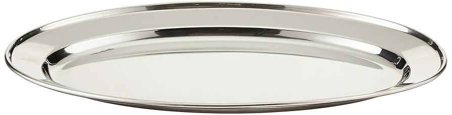 Winco OPL-14 Stainless Steel Oval Platter, 13.63-Inch by 8.75-Inch | Amazon (US)