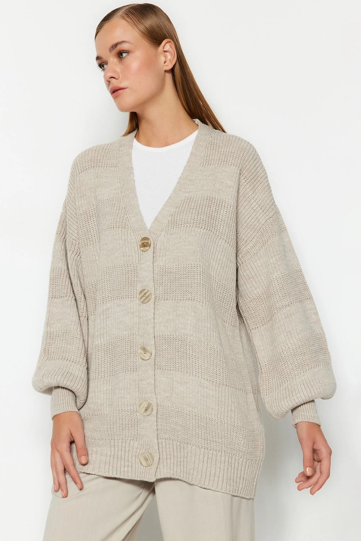Trendyol Collection Strickjacke - Grau - Regular Fit | Trendyol DE