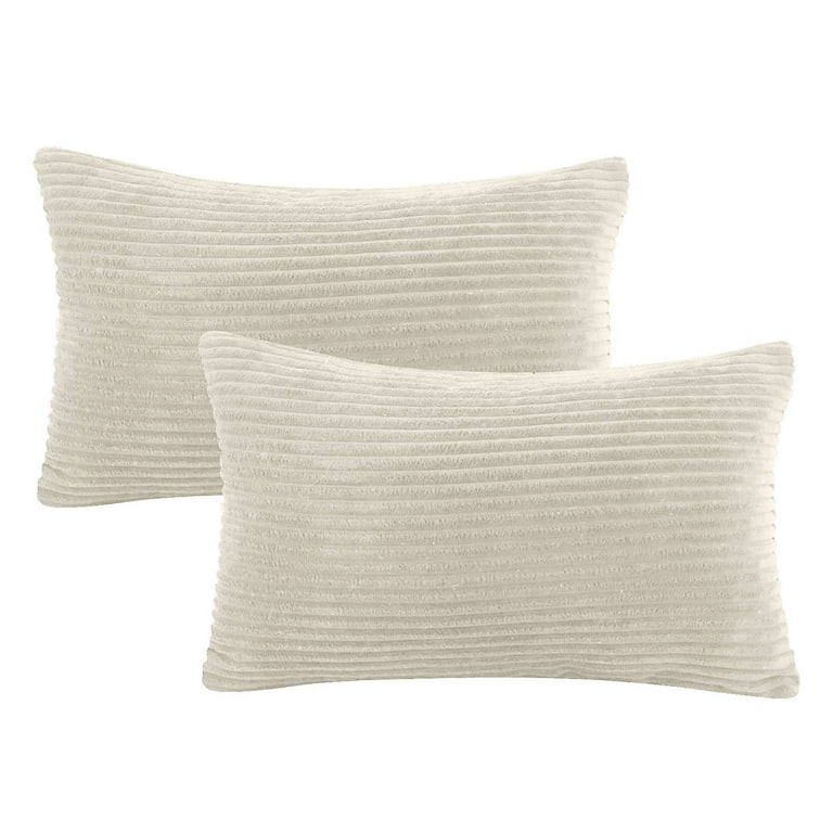 Soft Corduroy Striped Velvet Rectangle Decorative Throw Pillow Cusion For Couch 12 | Walmart (US)