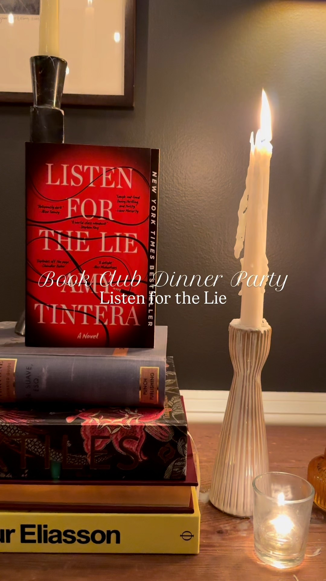 Book Club Dinner ✨ This month’s pick: Listen for the Lie 🔍📖

A little mystery, a little wine, and an Italian-inspired menu perfect for an evening of good food and even better theories.

The Menu:
* Cheese & Charcuterie — always
* Italian Chop Salad with Pepperoncini Vinaigrette
* Ribollita Soup
* Brownie Bites 

A moody, delicious night filled with good food and good friends🕯🍷

#BookClubDinner #ListenForTheLie #DinnerPartyVibes

#LTKHome #LTKSeasonal #LTKFindsUnder50