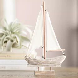 Trent Austin Design Alvy Handcrafted Nautical Wooden Sail Boat | Wayfair | Wayfair North America