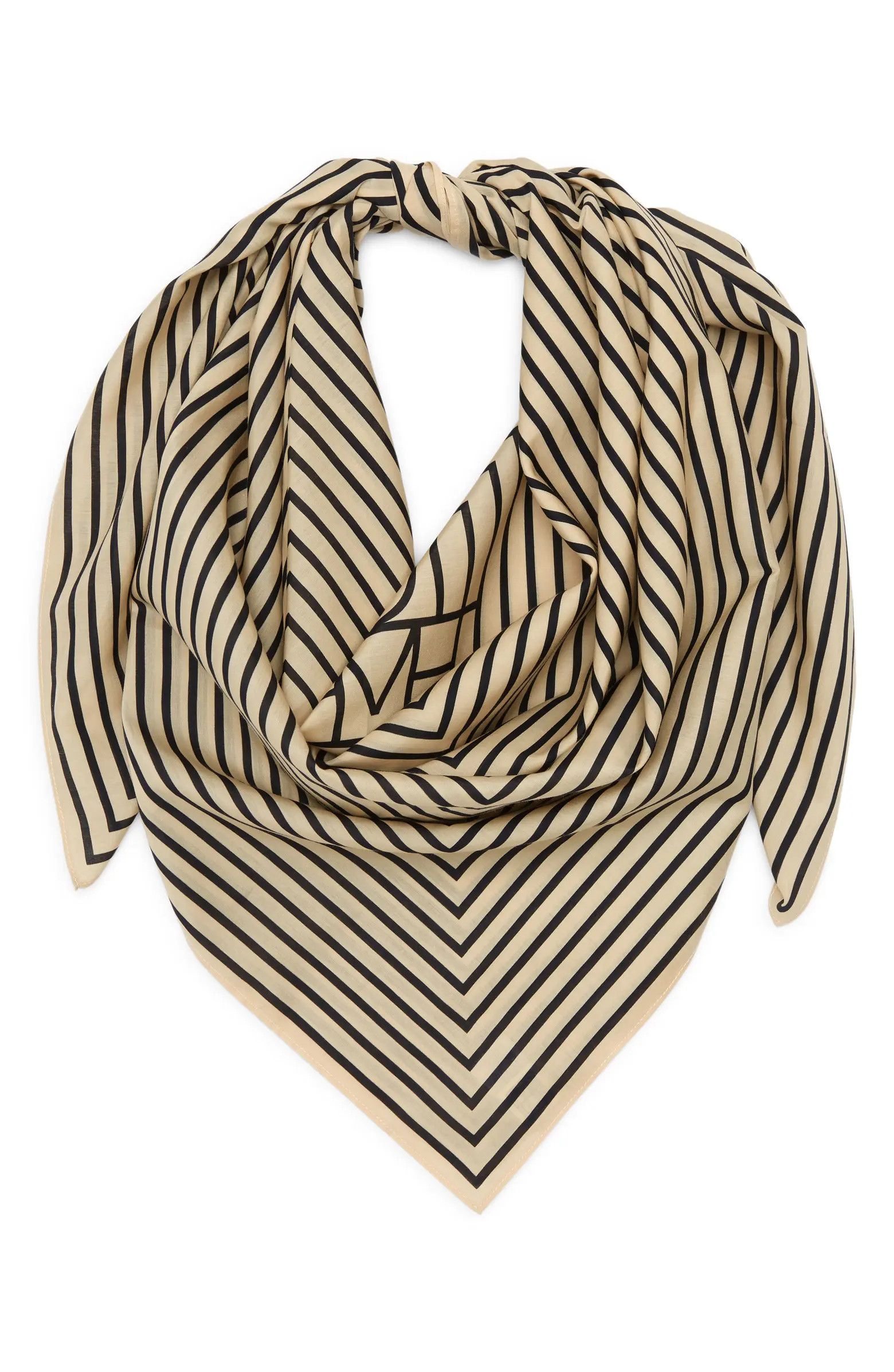 Totême Geometric Monogram Cotton & Silk Scarf | Nordstrom | Nordstrom