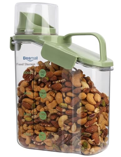 Cereal Containers Storage, 2L Airtight Large Dry Food Storage Containers with Pouring Spout Airti... | Amazon (US)