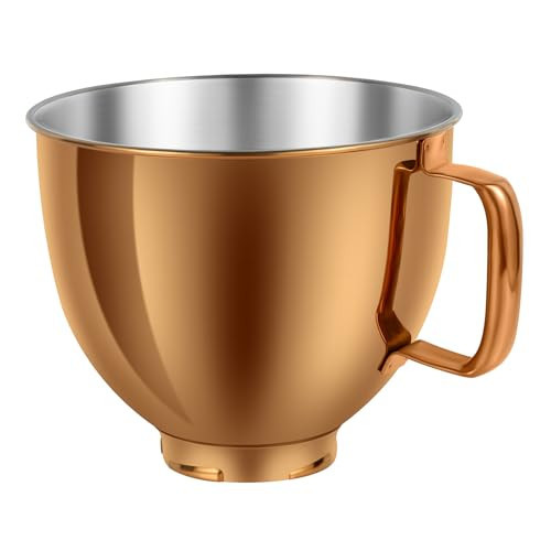 5 QT Stainless Steel Mixer Bowl for KitchenAid Artisan&Classic Series 4.5-5QT Tilt-Head Mixers K45 KSM70 KSM150 etc. Replacment for KitchenAid Mixer Bowl(Heavy Duty Radiant Copper) | Amazon (US)