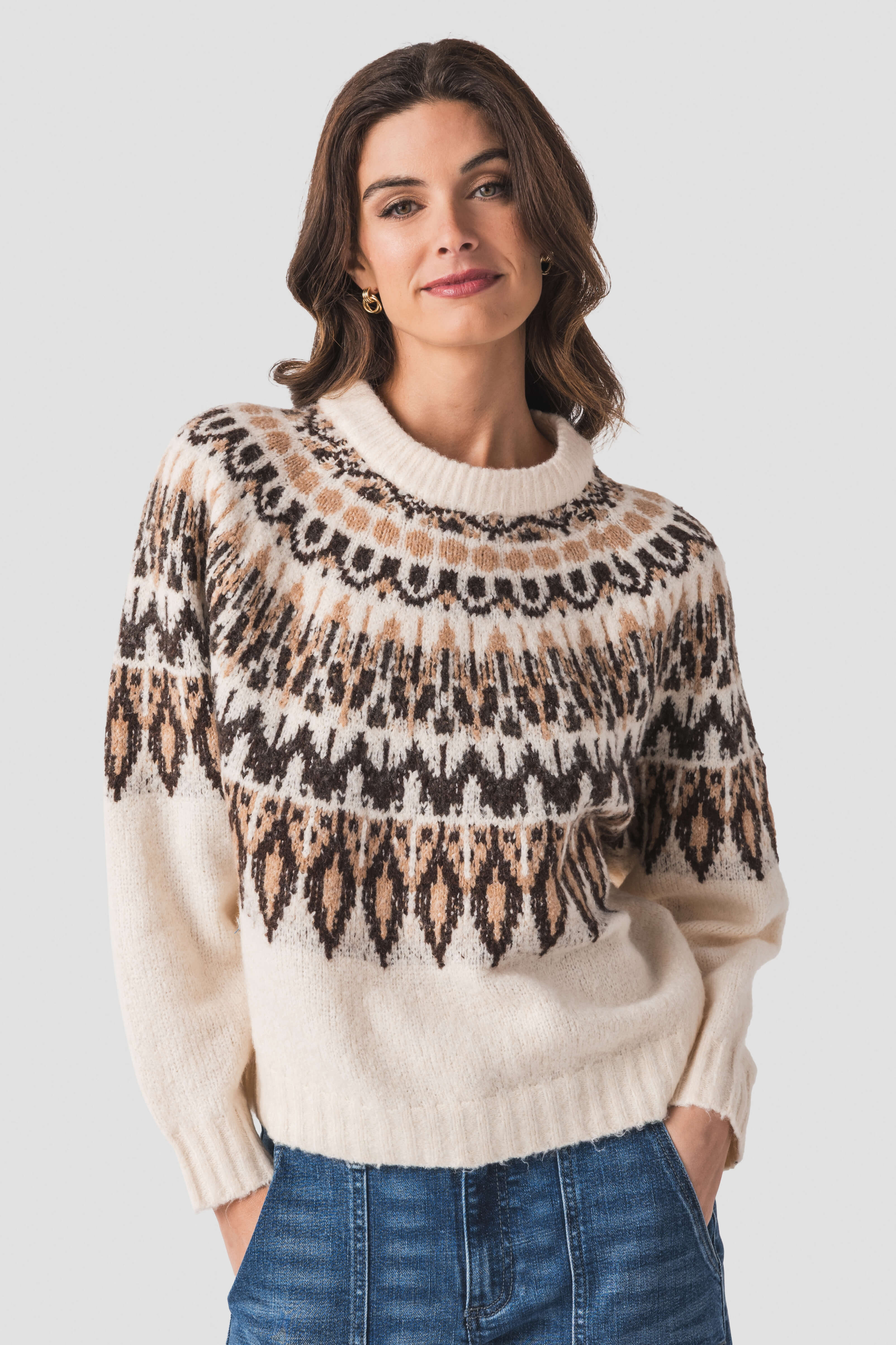 Raisonnel Nordic Pattern Knit Sweater | Social Threads