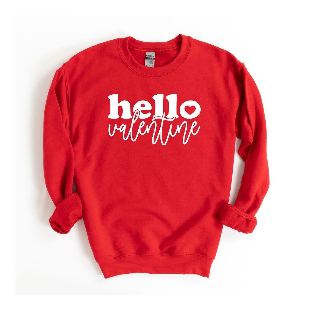 Simply Sage Market Women's Graphic Sweatshirt Hello Valentine Bold Script | Target