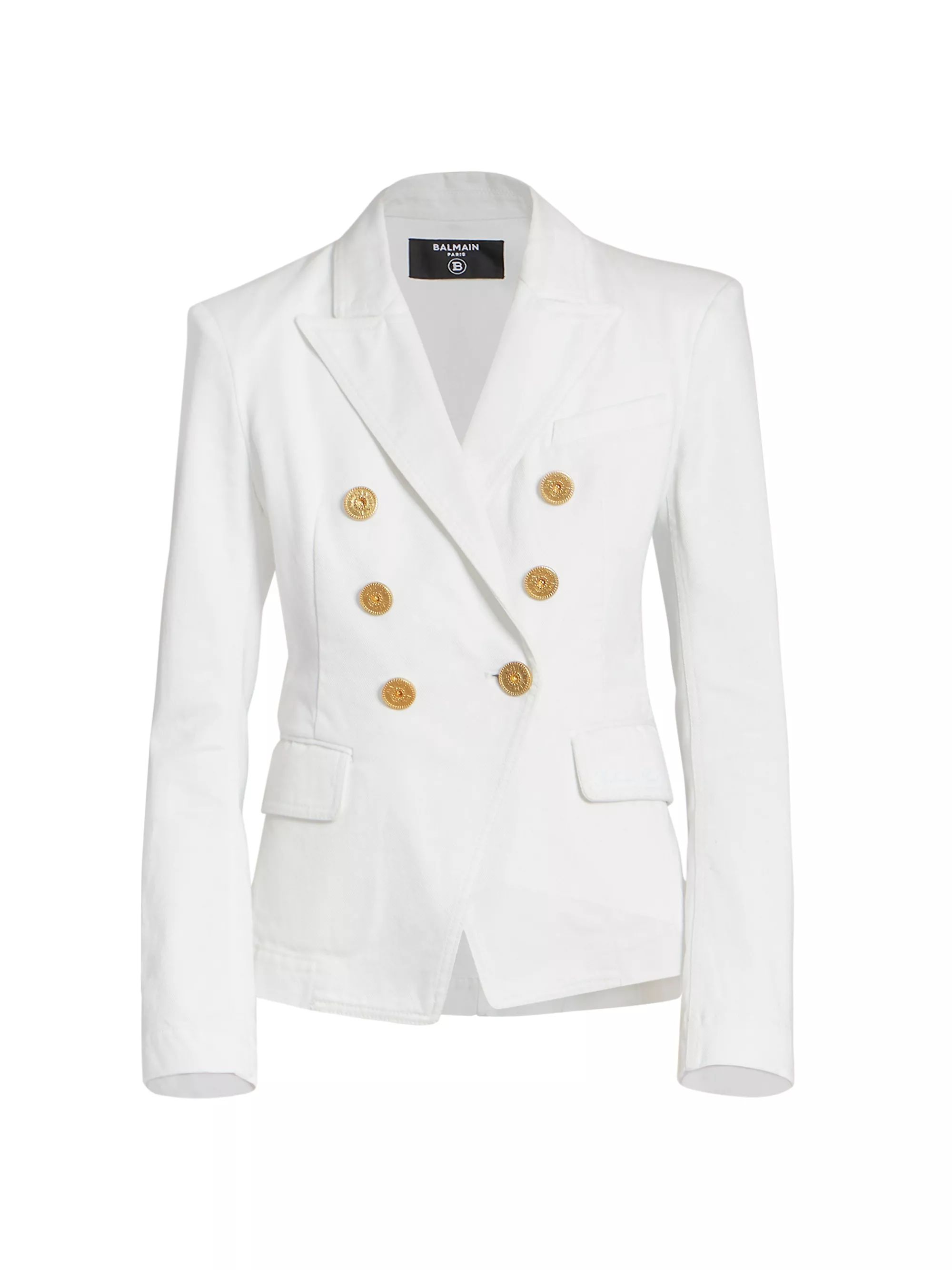 Twill Double-Breasted Jacket | Saks Fifth Avenue