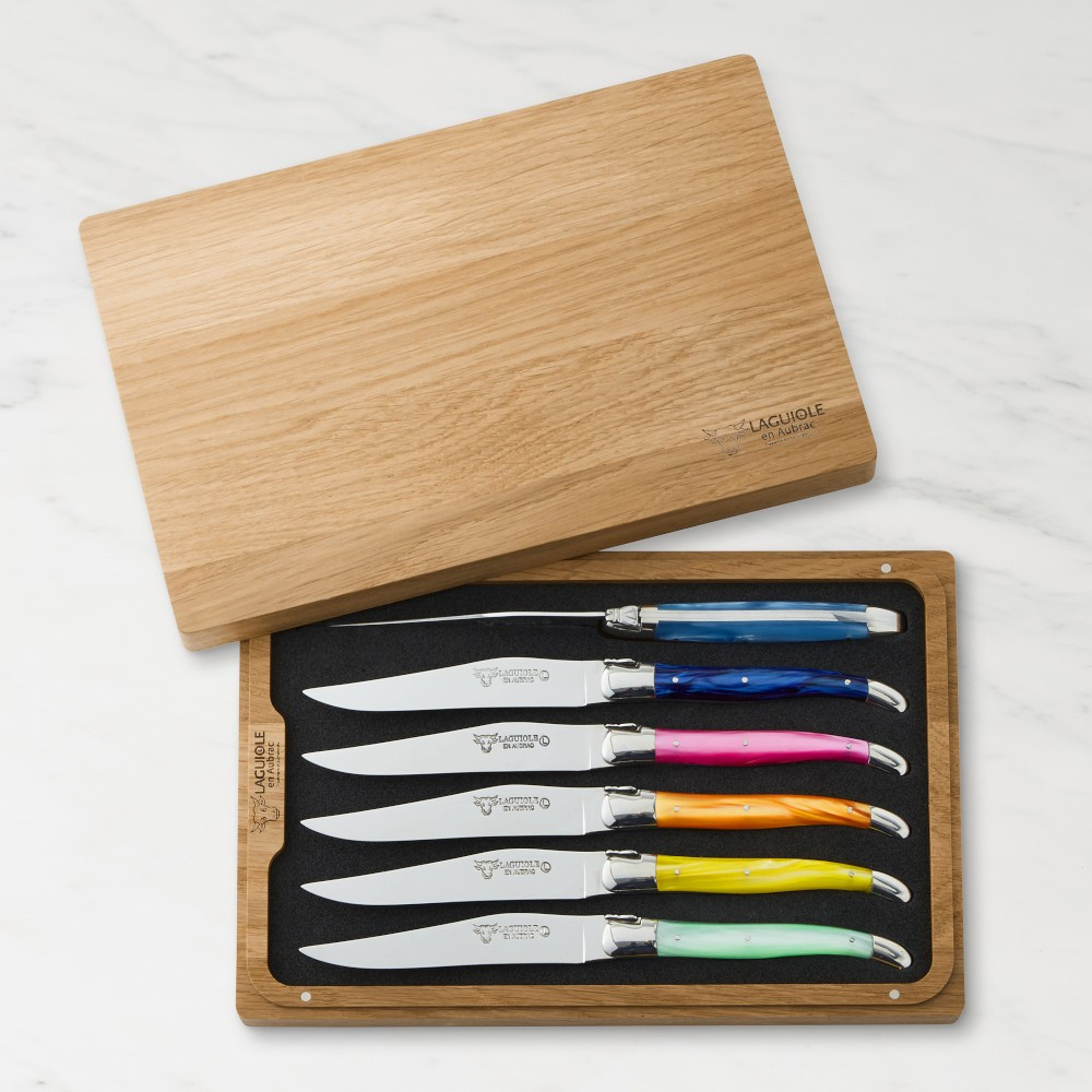 Laguiole en Aubrac Rainbow Steak Knives, Set of 6 | Williams-Sonoma
